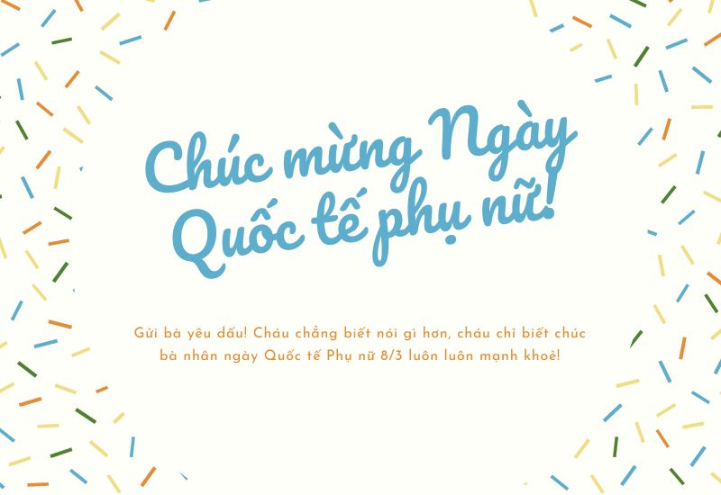 chúc mừng 8/3 cho bà