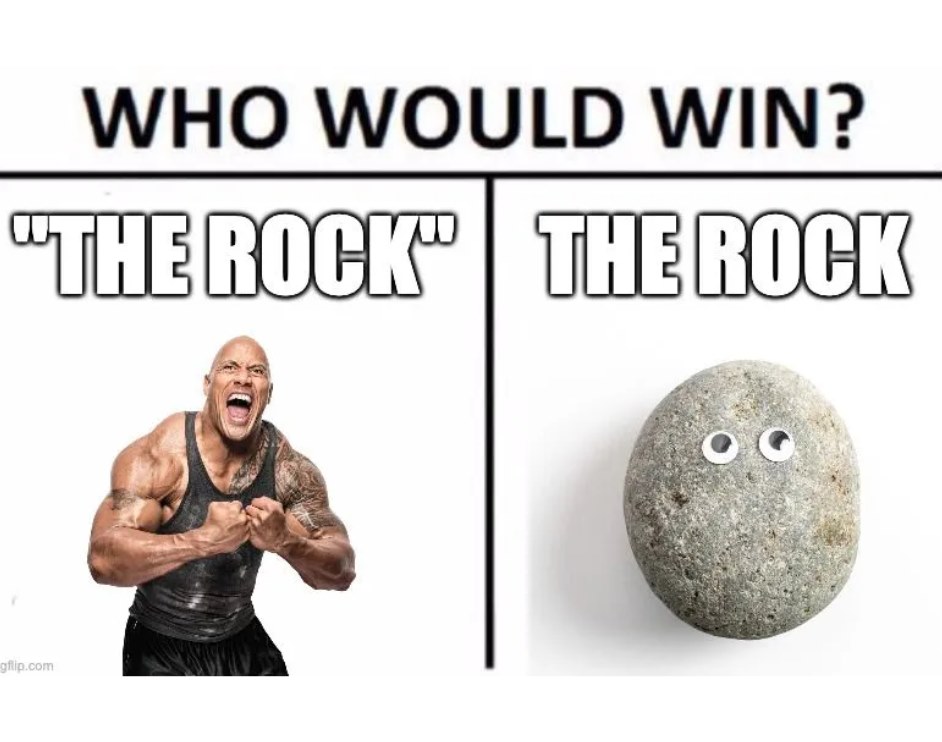 The Rock thắng meme