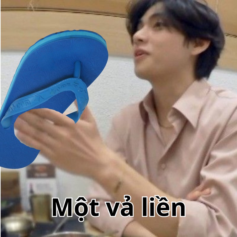 hình ảnh meme cầm sandal