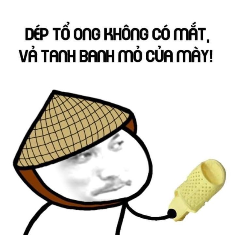 Meme cầm dép