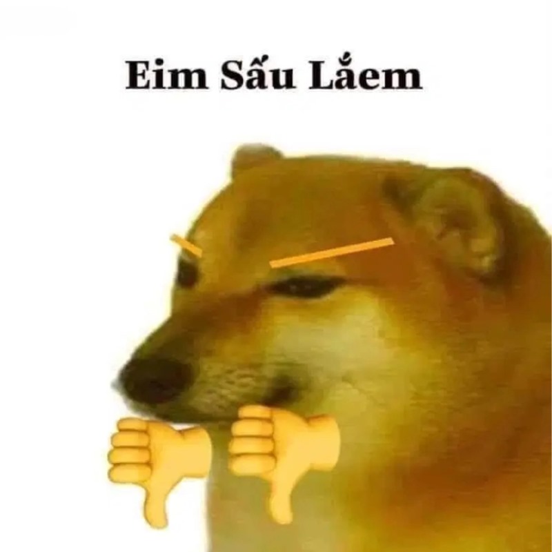 Meme Cheems em xấu lắm