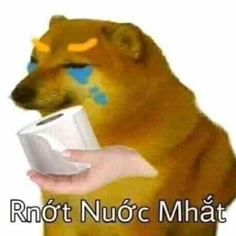 Meme Cheems rớt nước mắt