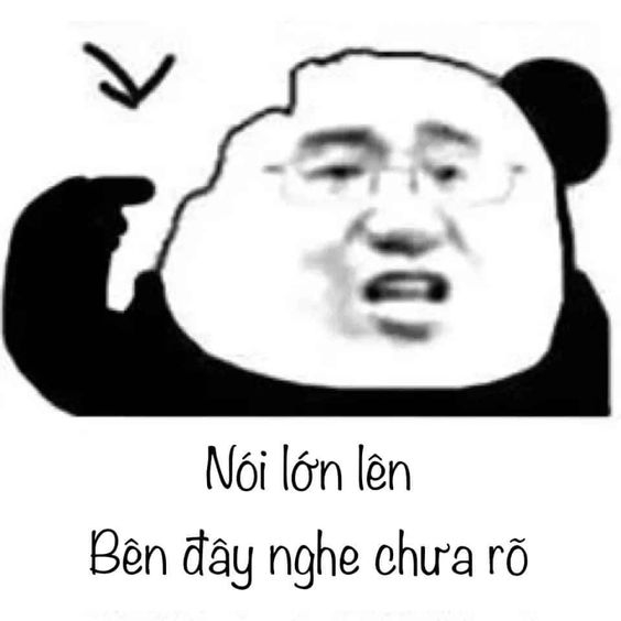 meme gấu trúc không thể nghe rõ