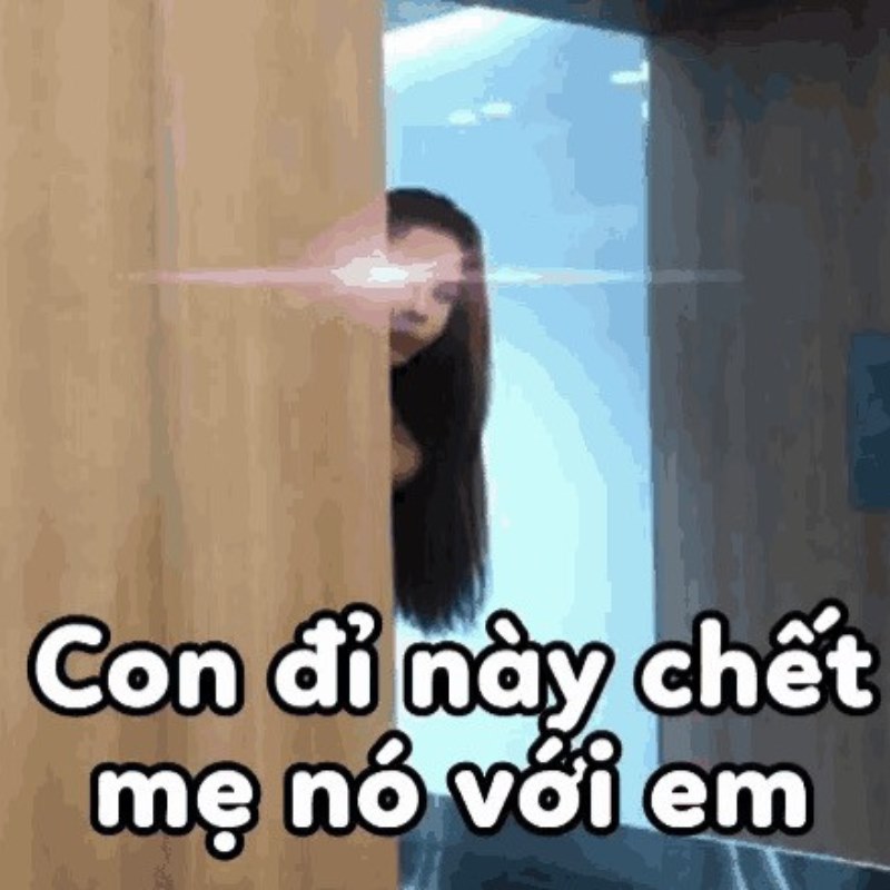 Meme Linda trốn sau bức tường