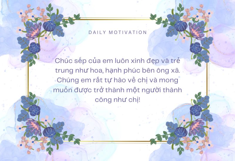 chúc sếp nữ 8/3