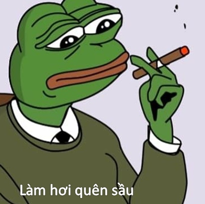 Meme hút thuốc buồn