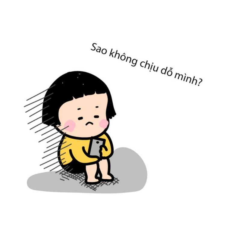 meme hờn dỗi khoanh tay