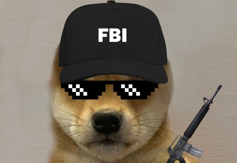 meme fbi chó đeo kính