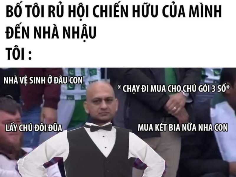 meme tay chống hông dễ thương