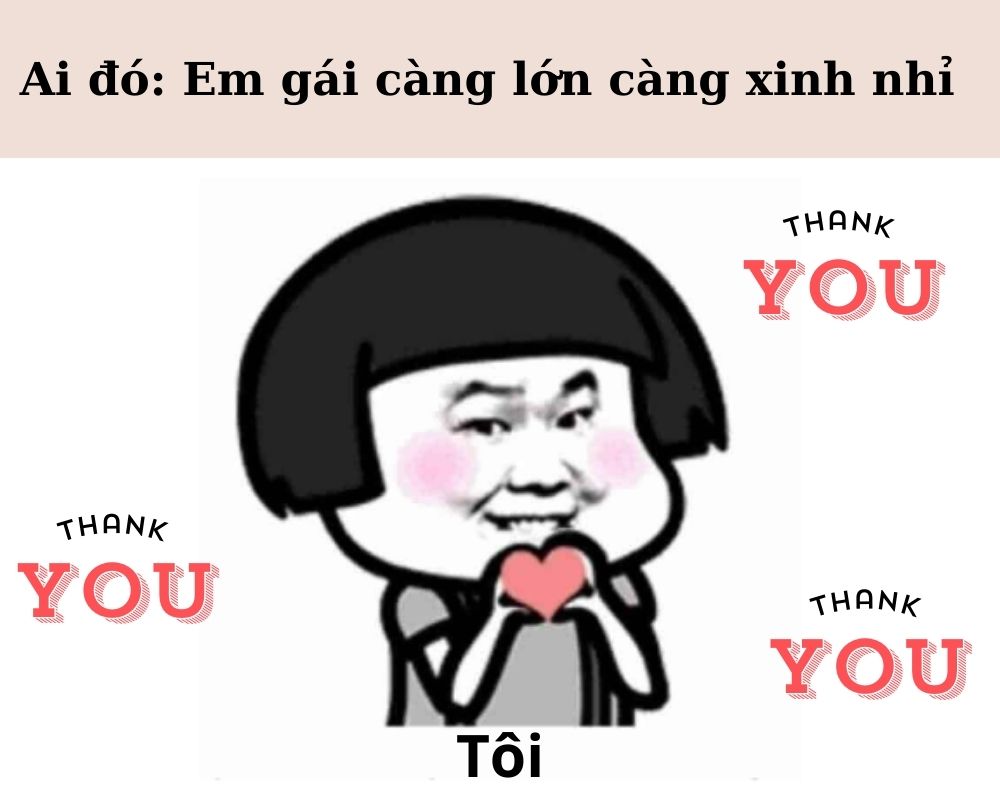 Meme cảm ơn trái tim