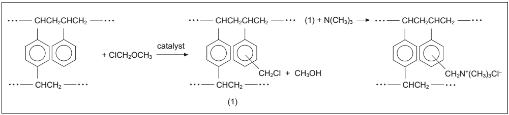 Cấu trúc của hạt nhựa anion