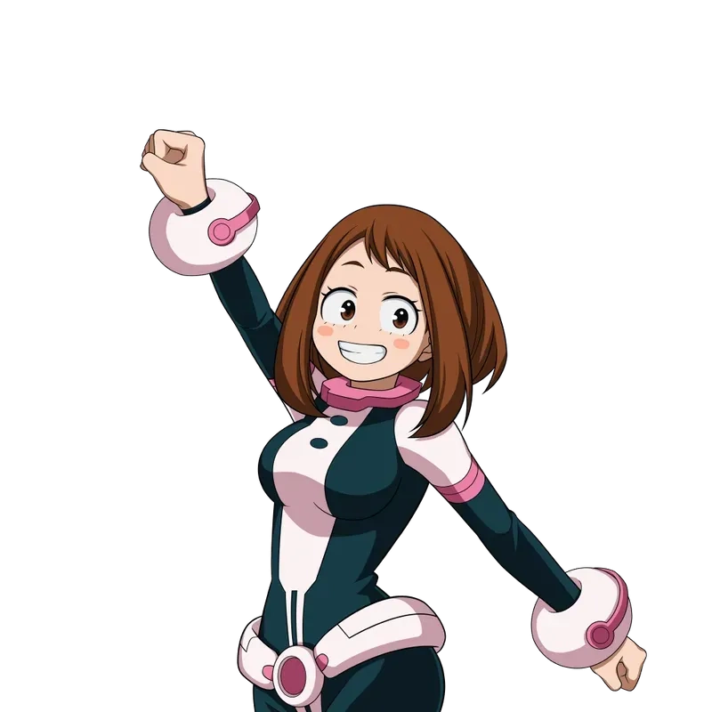 Ochaco Uraraka Trang phục thông thường trưng bày một phong cách trẻ và sôi động