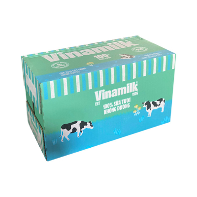 [Thùng] Sữa Tươi Tiệt Trùng Vinamilk 100% Không Đường 1L x 12 Hộp