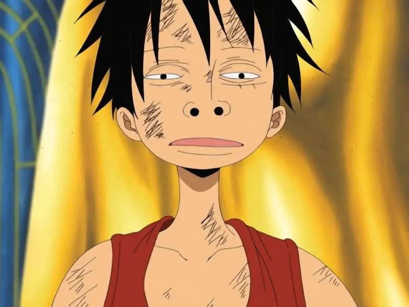 Thông qua các bức ảnh anime, Luffy một mình và ý tưởng sâu sắc.