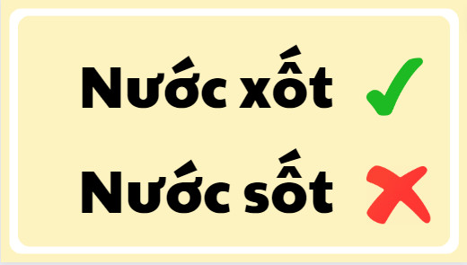 Nước xốt hay nước xốt đúng chính tả? Nghĩa là gì?