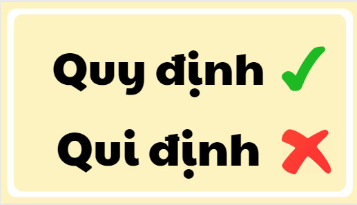 Qui định hay quy định đúng chính tả?