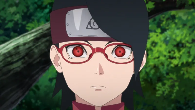 Hình ảnh của Sarada Sasuke làm nổi bật tinh thần chiến đấu ngoan cường