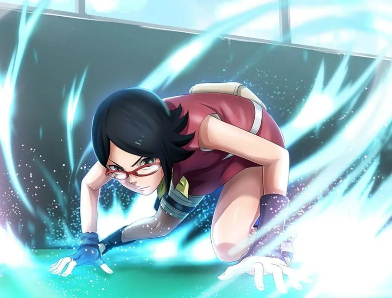 Sarada Sasuke trông tự tin và quyến rũ trong các bức ảnh