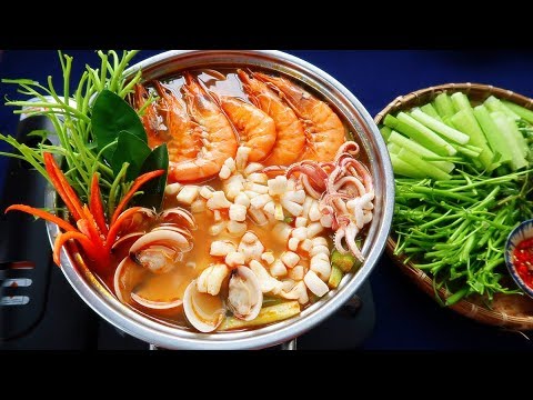 Cách nấu lẩu hải sản chua cay, thơm ngon chuẩn vị tại nhà