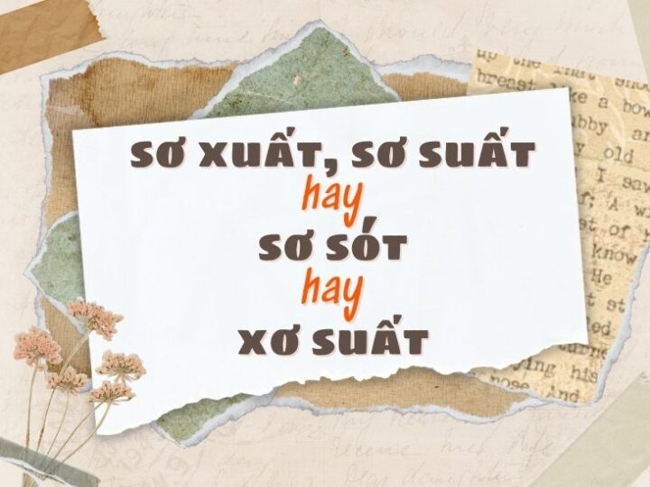 Sơ xuất hay sơ suất hay sơ sót, xơ suất đúng chính tả?