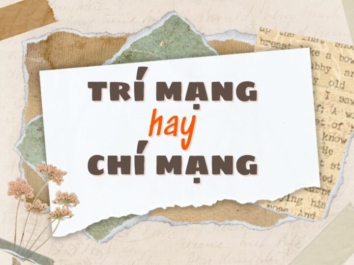 Trí mạng hay chí mạng đúng chính tả?