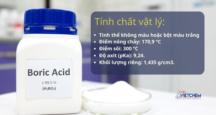 Tính chất vật lý của axit boric