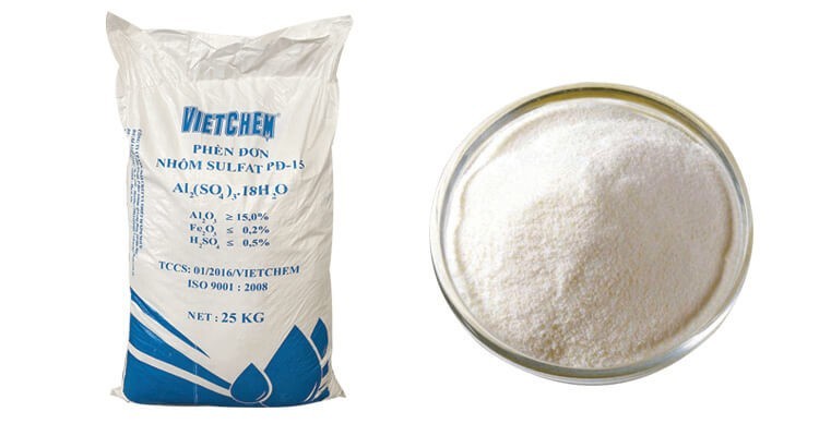 Hình ảnh phèn chua đơn dạng bột, quy cách đóng gói