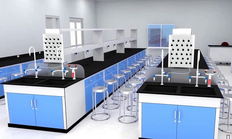 Thiết kế bàn thí nghiệm hóa sinh hiện đại, tiện nghi