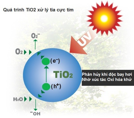 Titanium Dioxide xử lý tia cực tím trong ánh sáng mặt trời