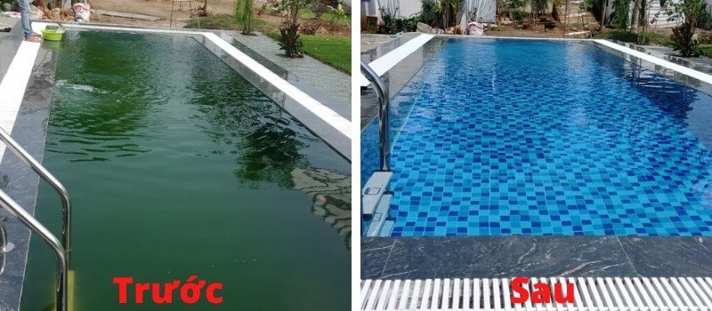 Dùng trong xử lý nước thải, nước hồ bơi