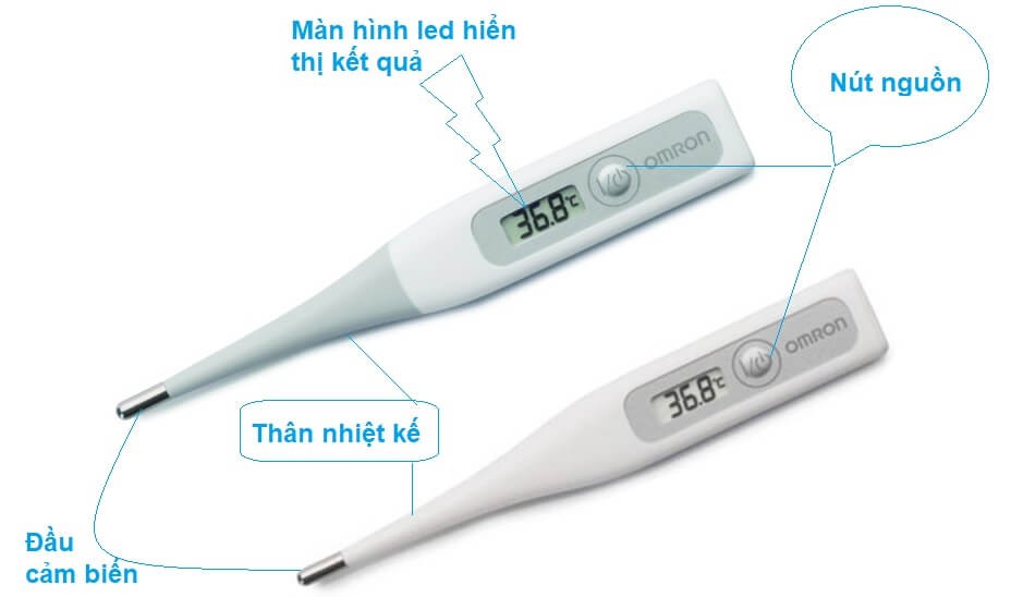 Cấu tạo của nhiệt kế điện tử