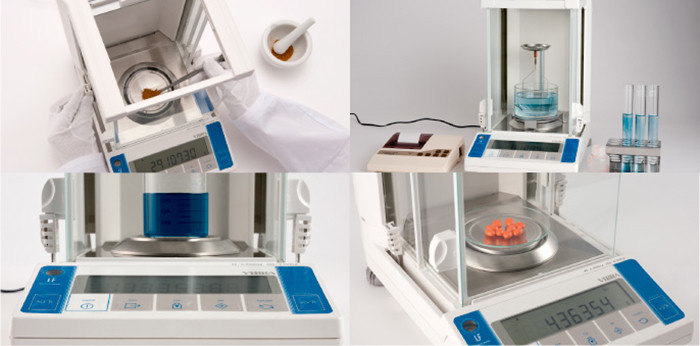 Cân được sử dụng để cân mẫu phòng thí nghiệm