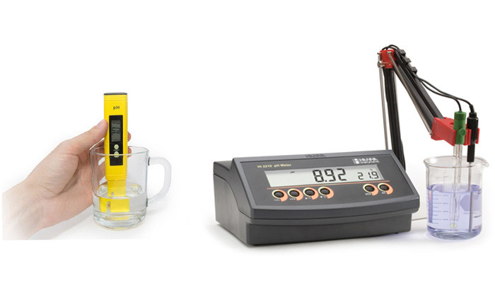 Máy đo pH được sử dụng để xác định độ pH của đất và nước
