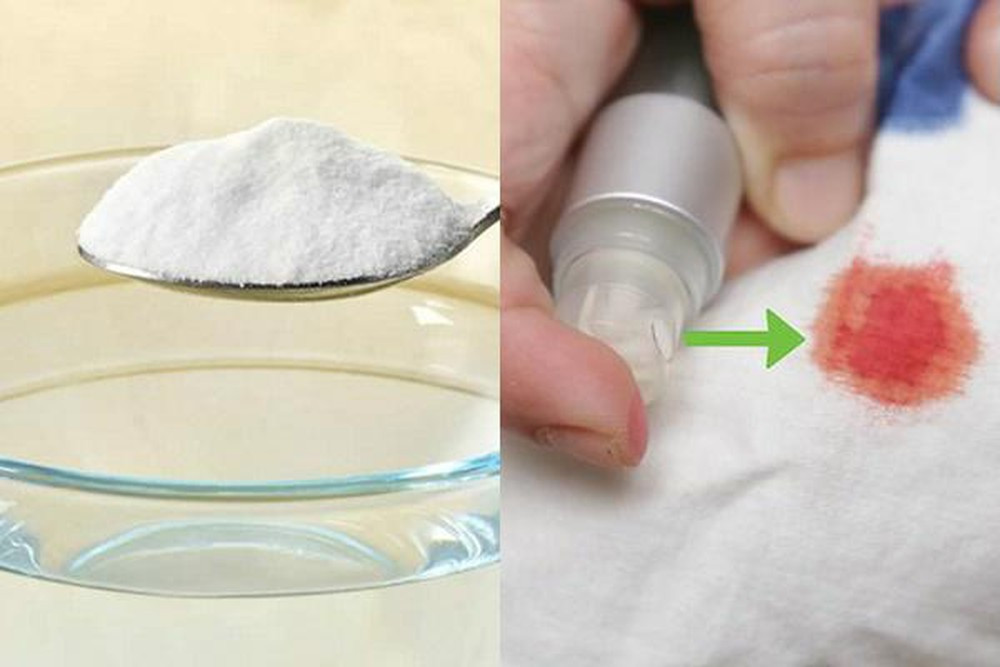 Dùng nước Javel tẩy vết bẩn trên quần áo