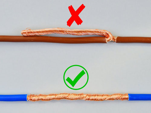 Kết nối dây: phân loại, yêu cầu và thực hiện Yêu cầu đối với tất cả các vị trí 1