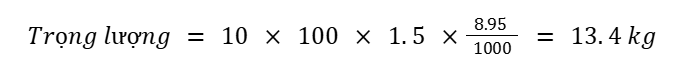 Chi tiết bảng tra trọng lượng cáp điện vi dụ tinh trong luong thanh dong