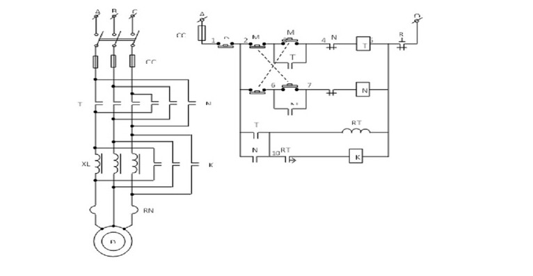 Sơ đồ khởi động từ đơn và khởi động từ kép Số lượng máy bắt đầu từ 4