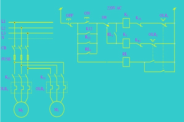 Sơ đồ khởi động từ đơn và khởi động từ kép Số máy bắt đầu từ 13