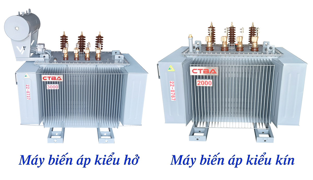 Phân biệt máy biến áp 3 pha loại kín và máy biến áp loại hở