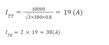 Chi tiết bảng lựa chọn dựa trên điện dung quy đổi Chọn Aptomat cho Tang Mei