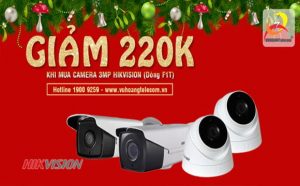 Giảm đến 220K khi mua camera HDTVI 3MP Hikvision (Dòng F1T)