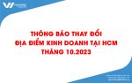 Thông báo thay đổi địa điểm kinh doanh Vuhoangtelecom HCM tháng 10/2023