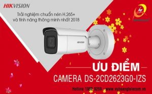 Camera IP Hikvision DS-2CD2623G0-IZS: Công nghệ bậc nhất năm 2018
