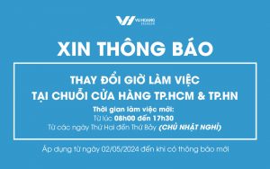 Thông báo thay đổi giờ làm việc tại chuỗi cửa hàng Vuhoangtelecom
